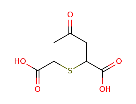 Molecular Structure of 5130-16-5 (2-(carboxymethylsulfanyl)-4-oxo-pentanoic acid)