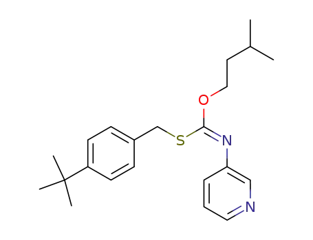 Molecular Structure of 51308-70-4 (S-((4-(1,1-Dimethylethyl)phenyl)methyl)O-(3-methylbutyl)-3-pyridinylcarbonimidothioate)
