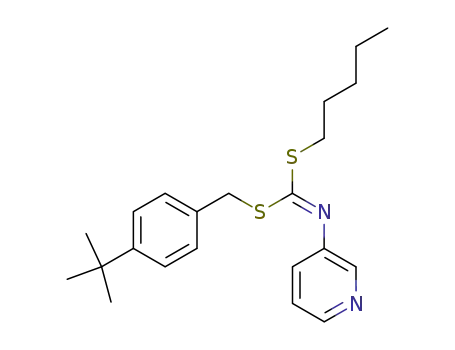 Molecular Structure of 51379-04-5 ((4-(1,1-Dimethylethyl)phenyl)methyl pentyl-3-pyridinylcarbonimidodithioate)