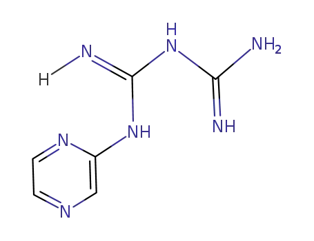 Molecular Structure of 51531-75-0 (1-(diaminomethylidene)-2-pyrazin-2-ylguanidine)