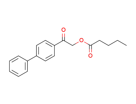 Molecular Structure of 4376-31-2 (2-(biphenyl-4-yl)-2-oxoethyl pentanoate)