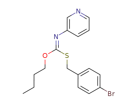 Molecular Structure of 51308-79-3 (S-((4-Bromophenyl)methyl) O-butyl-3-pyridinylcarbonimidothioate)