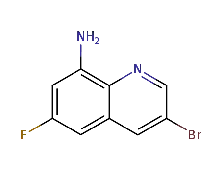 Molecular Structure of 515170-53-3 (8-AMINO-3-BROMO-6-FLUOROQUINOLINE)