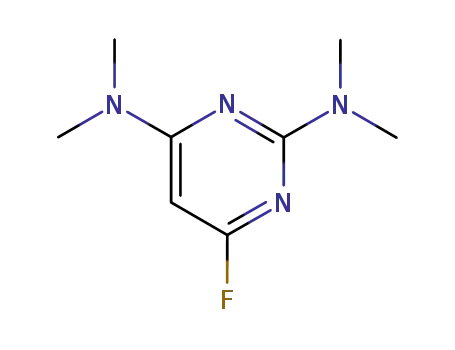 Molecular Structure of 51421-98-8 (2,4-BIS(DIMETHYLAMINO)-6-FLUOROPYRIMIDINE)