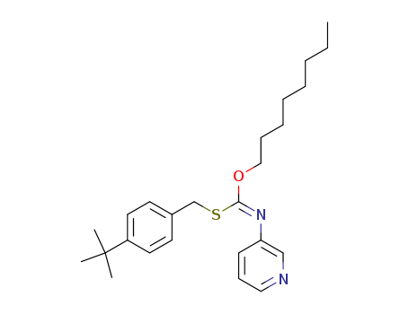 51308-71-5,S-((4-(1,1-Dimethylethyl)phenyl)methyl) O-octyl 3-pyridinylcarbonimidothioate,S-((4-(1,1-Dimethylethyl)phenyl)methyl) O-octyl 3-pyridinylcarbonimidothioate