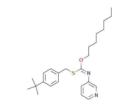 Molecular Structure of 51308-71-5 (S-((4-(1,1-Dimethylethyl)phenyl)methyl) O-octyl 3-pyridinylcarbonimidothioate)