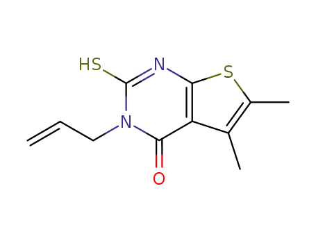 Molecular Structure of 51486-16-9 (3-ALLYL-5,6-DIMETHYL-2-THIOXO-2,3-DIHYDROTHIENO[2,3-D]PYRIMIDIN-4(1H)-ONE)