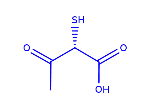 Molecular Structure of 51338-34-2 (Butanoic acid, 2-mercapto-3-oxo- (9CI))