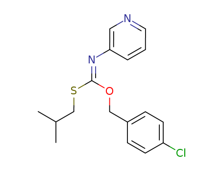 51308-77-1,O-((4-Chlorophenyl)methyl) S-(2-methylpropyl)-3-pyridinylcarbonimidothioate,O-((4-Chlorophenyl)methyl) S-(2-methylpropyl)-3-pyridinylcarbonimidothioate
