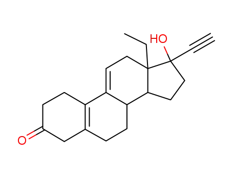 Molecular Structure of 4412-59-3 (17-Ethynyl-18-methylestra-5(10),9(11)-dien-17-ol-3-one)