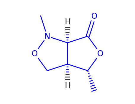 Molecular Structure of 440356-62-7 (3H,6H-Furo[3,4-c]isoxazol-6-one,tetrahydro-1,4-dimethyl-,(3aR,4S,6aR)-rel-(9CI))