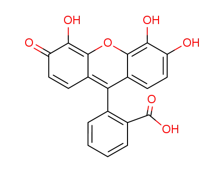 Molecular Structure of 518-41-2 (2-(4,5,6-Trihydroxy-3-oxo-3H-xanthen-9-yl)-benzoic acid)