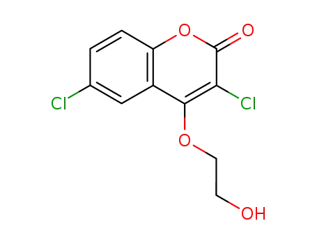 Molecular Structure of 5196-73-6 (3,6-dichloro-4-(2-hydroxyethoxy)-2H-chromen-2-one)