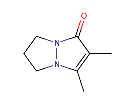 Molecular Structure of 51938-03-5 (1H,5H-Pyrazolo[1,2-a]pyrazol-1-one,  6,7-dihydro-2,3-dimethyl-)
