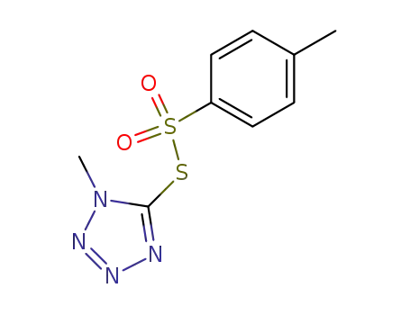 Molecular Structure of 51618-45-2 (1-methyl-5-(4-methylphenyl)sulfonylsulfanyl-tetrazole)