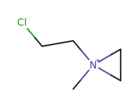 Molecular Structure of 57-54-5 (N-2-Chloroethyl-N-methylaziridinium)
