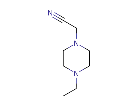 Molecular Structure of 90206-22-7 (1-Piperazineacetonitrile,4-ethyl-(7CI))