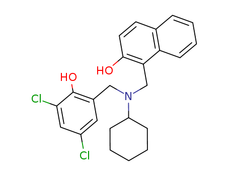 2-Naphthalenol,1-[[cyclohexyl[(3,5-dichloro-2-hydroxyphenyl)methyl]amino]methyl]- cas  4479-38-3