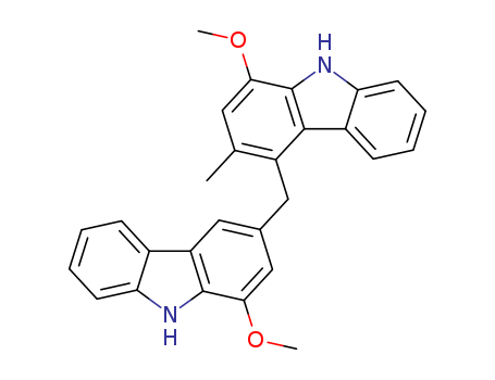 129748-50-1,9H-Carbazole,1-methoxy-4-[(1-methoxy-9H-carbazol-3-yl)methyl]-3-methyl-,ChrestifolineA; NSC 654293