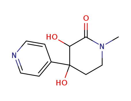 2-Piperidinone, 3,4-dihydroxy-1-methyl-4-(4-pyridinyl)- (9CI)