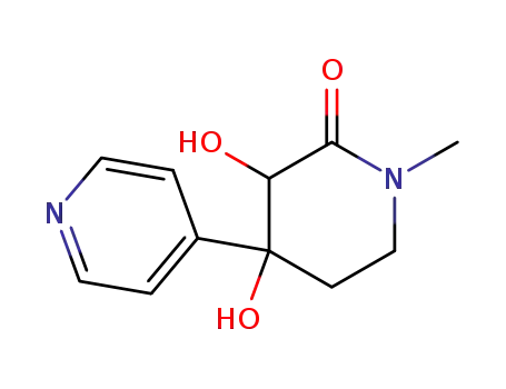 Molecular Structure of 446027-96-9 (2-Piperidinone, 3,4-dihydroxy-1-methyl-4-(4-pyridinyl)- (9CI))
