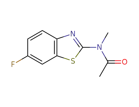 Molecular Structure of 452-42-6 (Acetamide, N-(6-fluoro-2-benzothiazolyl)-N-methyl- (9CI))