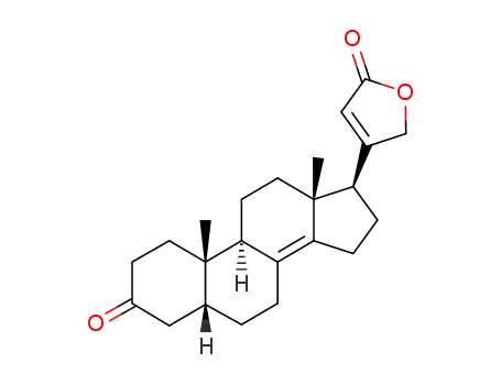 Molecular Structure of 4521-89-5 (3-Oxo-5β-carda-8(14),20(22)-dienolide)