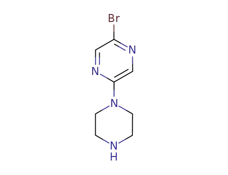 Molecular Structure of 446286-90-4 (2-BROMO-5-(PIPERAZIN-1-YL)PYRAZINE)