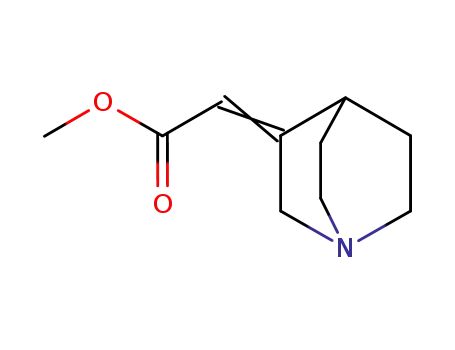 Molecular Structure of 94764-01-9 (2-(1-azabicyclo[2.2.2]oct-3-ylidene)acetic acid methyl ester)