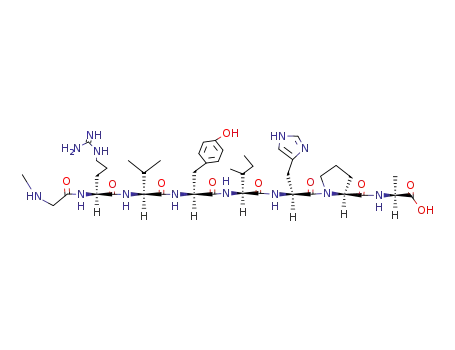 Molecular Structure of 38027-95-1 (SAR-ARG-VAL-TYR-ILE-HIS-PRO-ALA)
