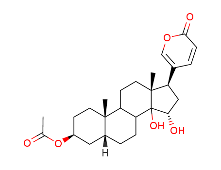 Bufa-20,22-dienolide,3-(acetyloxy)-14,15-dihydroxy-, (3b,5b,15a)- cas  4534-19-4