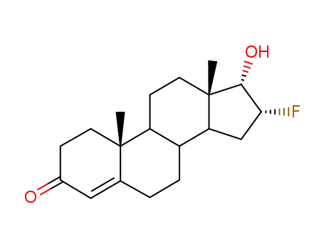 Molecular Structure of 4565-45-1 ((16alpha,17alpha)-16-fluoro-17-hydroxyandrost-4-en-3-one)