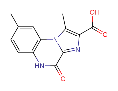 Molecular Structure of 164329-73-1 (2-(2-Hydroxyacetyl)-1,8-dimethylimidazo[1,2-a]quinoxalin-4(5H)-one)