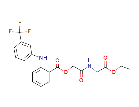 38004-33-0,ethoxycarbonylmethylcarbamoylmethyl 2-[[3-(trifluoromethyl)phenyl]amin o]benzoate,Glycine,N-[[[2-[[3-(trifluoromethyl)phenyl]amino]benzoyl]oxy]acetyl]-, ethyl ester(9CI); N-[[2-[3-(Trifluoromethyl)anilino]benzoyloxy]acetyl]glycine ethyl ester