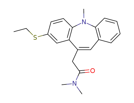 Molecular Structure of 52813-88-4 (ethylthio-8 trimethyl-N,N,5 5H-dibenz<b,f>azepine-10-acetamide)