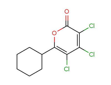 Molecular Structure of 52778-43-5 (3,4,5-trichloro-6-cyclohexyl-2H-pyran-2-one)