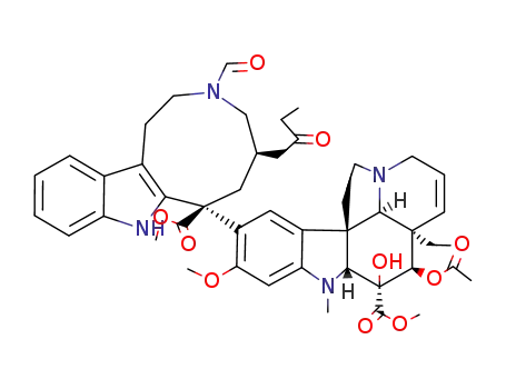 Methyl 4-(acetyloxy)-15-[3-formyl-7-(methoxycarbonyl)-5-(2-oxobutyl)-1,2,3,4,5,6,7,8-octahydroazonino[5,4-b]indol-7-yl]-3-hydroxy-16-methoxy-1-methyl-6,7-didehydroaspidospermidine-3-carboxylate