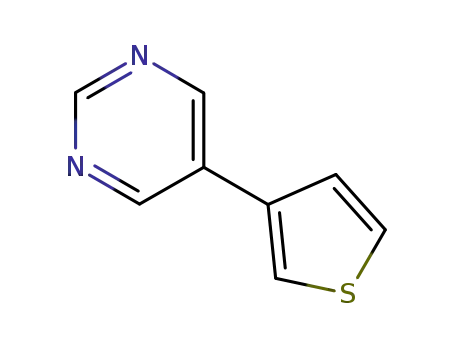 Molecular Structure of 58759-02-7 (5-(thiophen-3-yl)pyrimidine)
