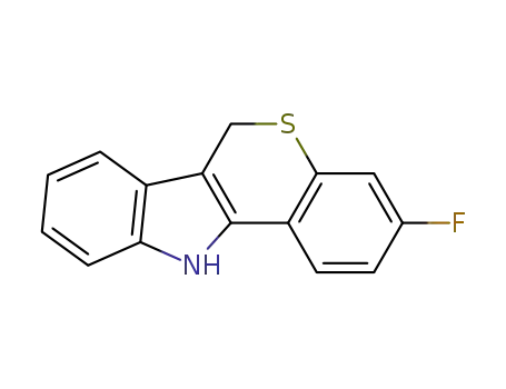 Molecular Structure of 21243-27-6 (3-fluoro-6,11-dihydrothiochromeno[4,3-b]indole)