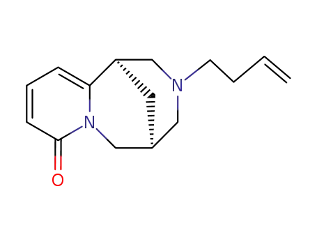 Molecular Structure of 529-78-2 (1,5-Methano-8H-pyrido(1,2-a)(1,4)diazocin-8-one, 3-(3-butenyl)-1,2,3,4 ,5,6-hexahydro-, (1R)-)