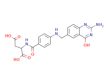 L-Aspartic acid,N-[4-[[(2-amino-1,4-dihydro-4-oxo-6-quinazolinyl)methyl]amino]benzoyl]- (9CI) cas  6113-76-4