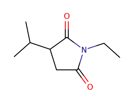 Molecular Structure of 185760-08-1 (2,5-Pyrrolidinedione,1-ethyl-3-(1-methylethyl)-(9CI))