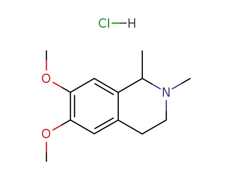 Molecular Structure of 5852-92-6 (1,2-DIMETHYL-6,7-DIMETHOXY-1,2,3,4-TETRAHYDROISOQUINOLINE HYDROCHLORIDE)