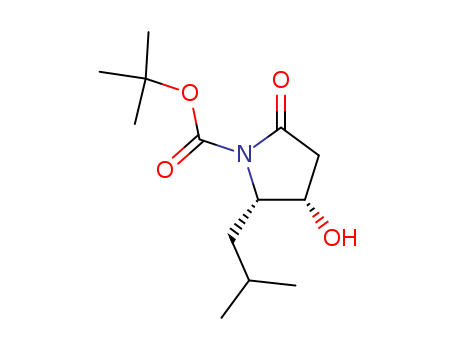 1-Pyrrolidinecarboxylic acid, 3-hydroxy-2-(2-methylpropyl)-5-oxo-, 1,1-dimethylethyl ester, (2S,3S)-