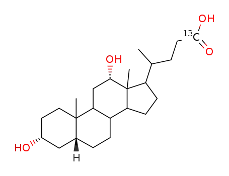 Molecular Structure of 52886-37-0 (DEOXYCHOLIC ACID-24-13C)