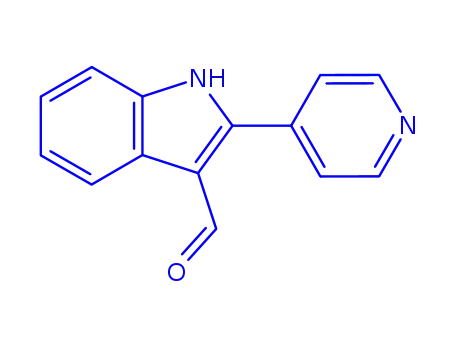 Molecular Structure of 590390-88-8 (2-Pyridin-4-yl-1H-indole-3-carbaldehyde)