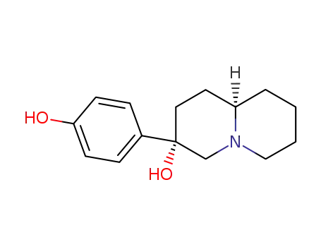 Molecular Structure of 53072-42-7 ((3R,9aR)-3-(4-hydroxyphenyl)octahydro-2H-quinolizin-3-ol)