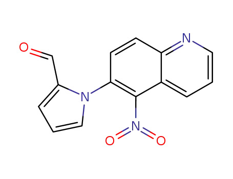 Molecular Structure of 53413-92-6 (1-(5-nitroquinolin-6-yl)-1H-pyrrole-2-carbaldehyde)