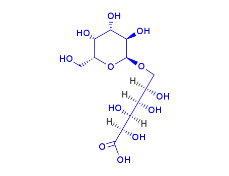 Molecular Structure of 534-74-7 ((2R,3S,4R,5R)-2,3,4,5-tetrahydroxy-6-[(2S,3R,4S,5R,6R)-3,4,5-trihydroxy-6-(hydroxymethyl)oxan-2-yl]oxy-hexanoic acid)