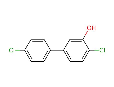 Molecular Structure of 53459-39-5 (4,4'-Dichloro-(1,1'-biphenyl)-3-ol)